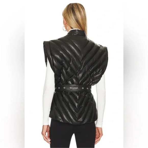 Blank NYC Anthropologie Faux Leather Puffer Vest - Picture 5 of 11